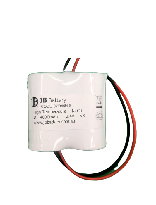Emergency Light Battery C2D40H-S – Ni-CD High Temperature 2.4V 4.0Ah D Side by Side - JB Battery