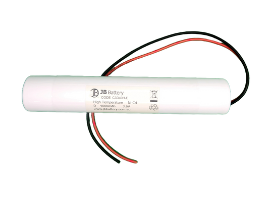 Emergency Light Battery C3D40H-E – Ni-CD High Temperature 3.6V 4.0Ah D Stick - JB Battery