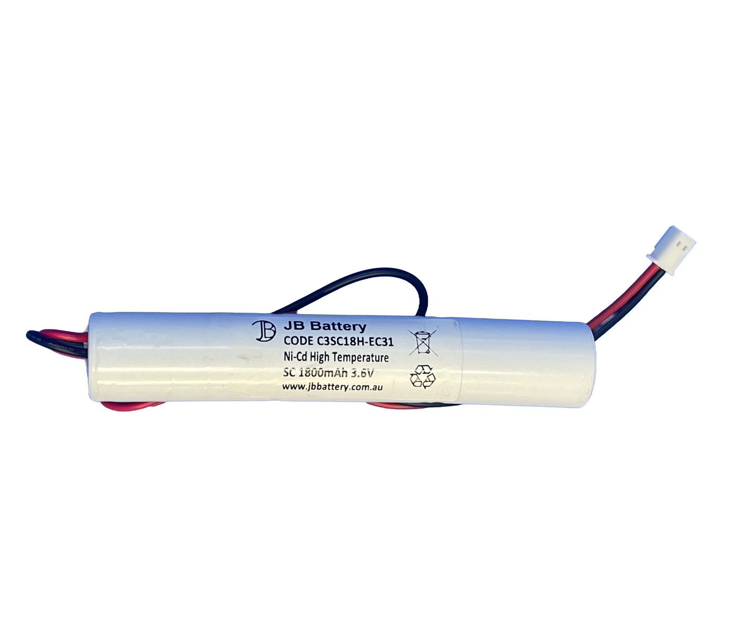 NiCD 3.6V 1.8Ah with Connector ABB Stanilite replacement - JB Battery