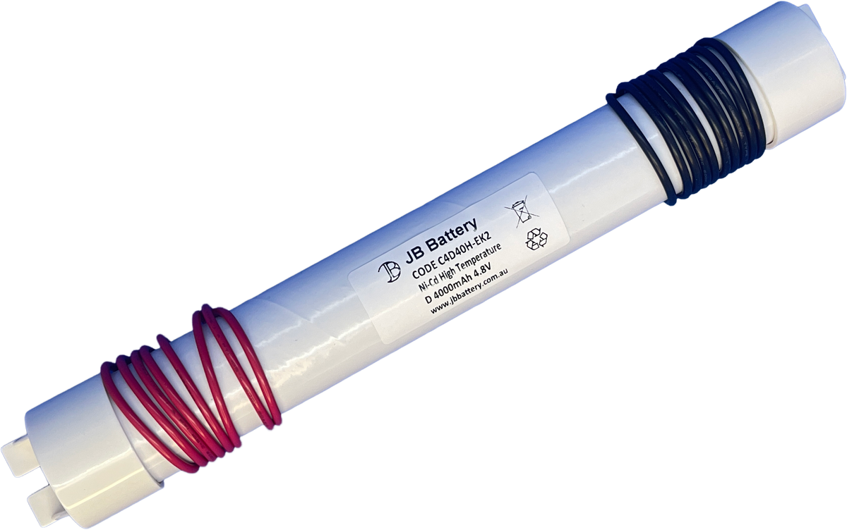NiCD 4.8V 4.0Ah Stick With Caps | Emergency Lighting Battery Pack