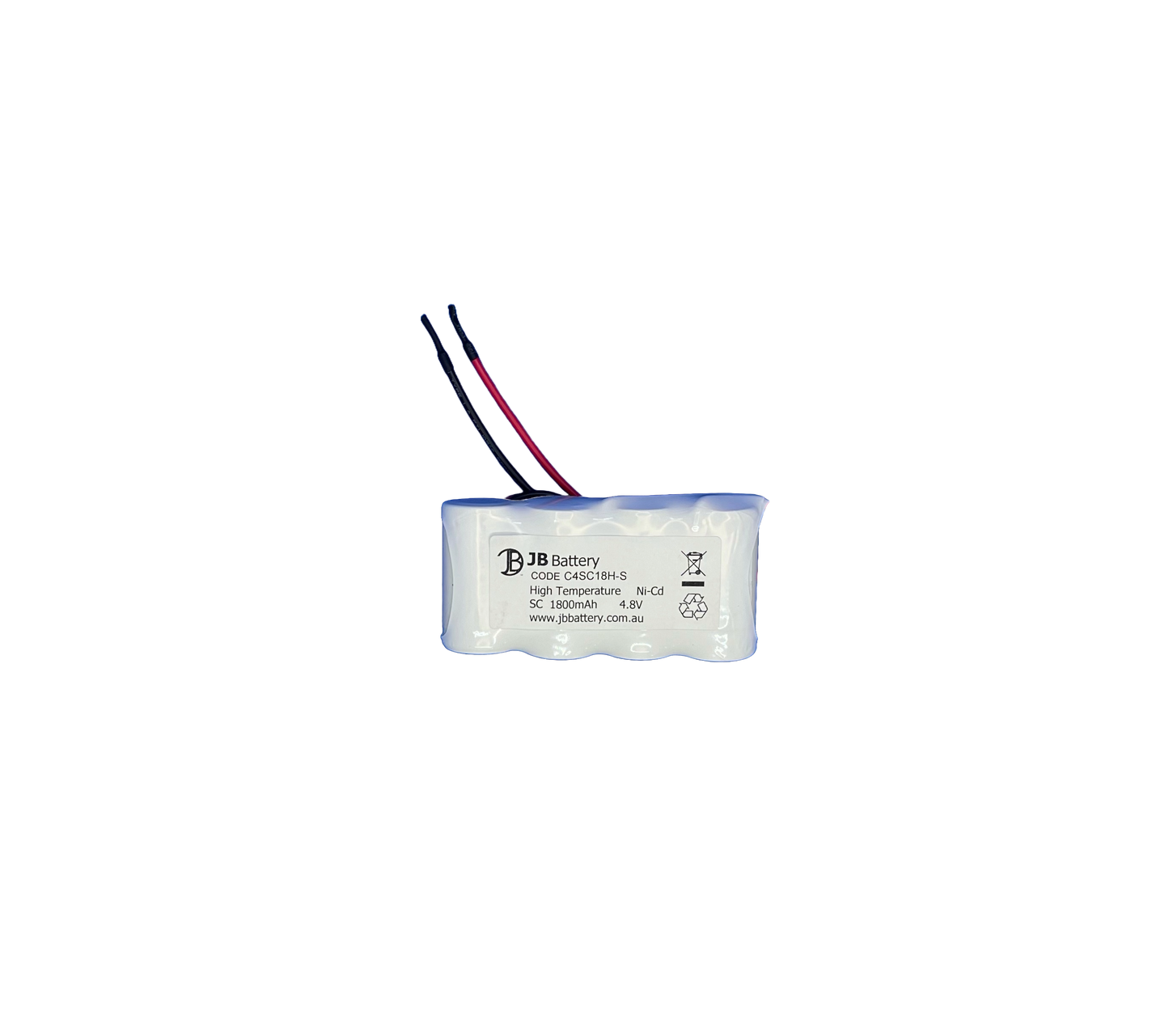 Emergency Light Battery C4SC18H-SC7 – Ni-CD High Temperature 4.8V 1.8Ah SC Side by Side With Connector