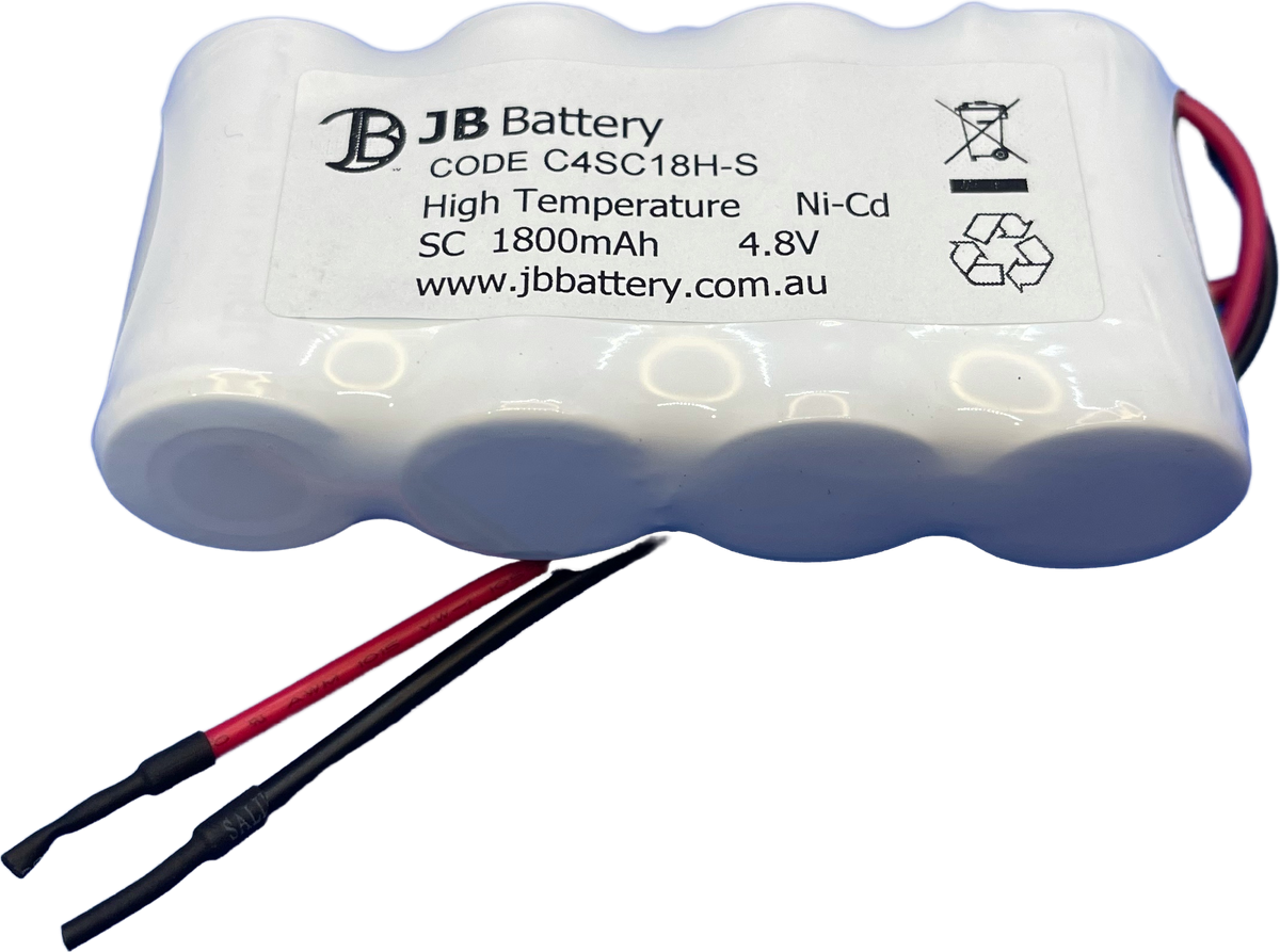 NiCd 4.8V 1.8Ah Sub C Side by Side | Emergency Lighting Battery Pack
