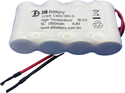 NiCd 4.8V 1.8Ah Sub C Side by Side | Emergency Lighting Battery Pack