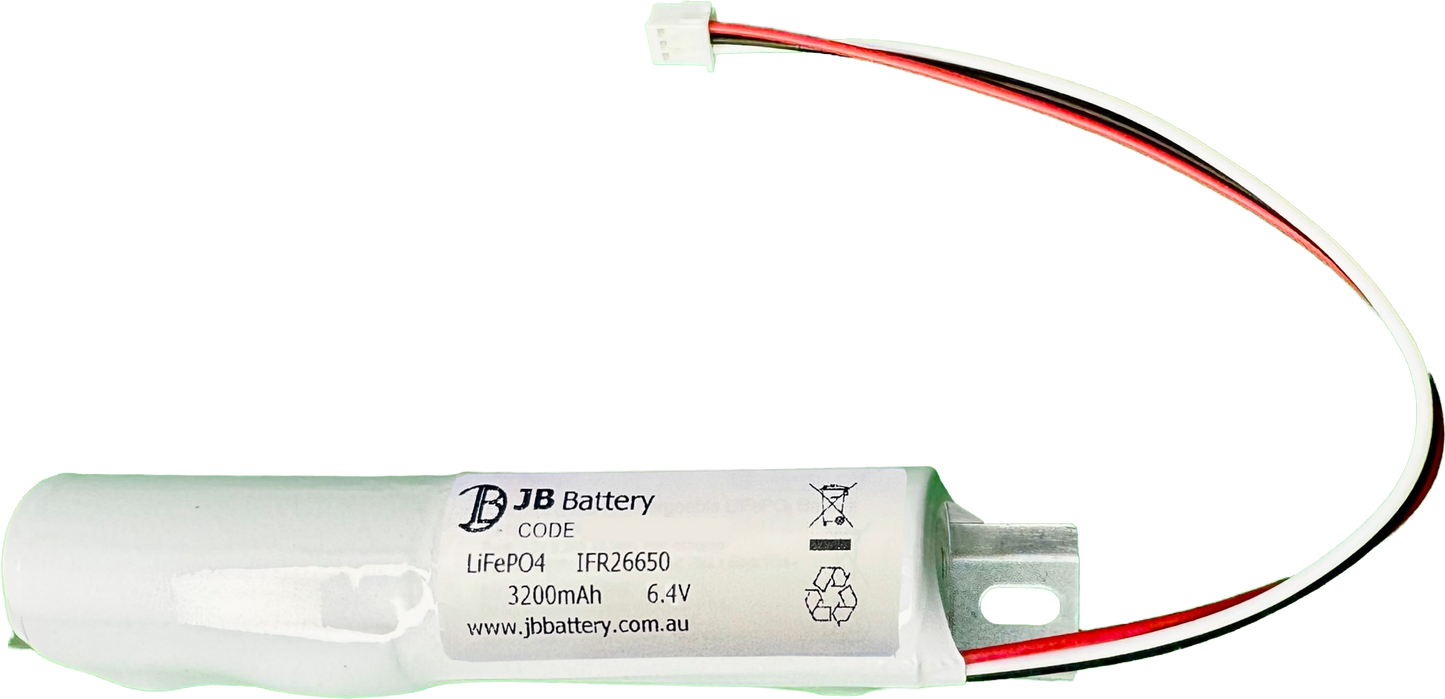Li-ion LiFePO4 6.4V 3.2Ah 2S1P Stick with Connector | Clevertronics replacement 1553290
