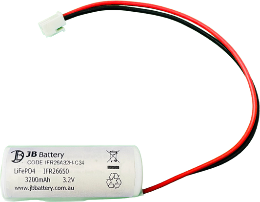 Li-ion LiFePO4 3.2V 3.2Ah with Connector | Clevertronics replacement