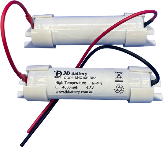 NiMH 4.8V 4000mAh 2x2 Stick with Mounting Caps | JB Battery