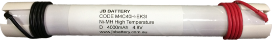NiMH 4.8V 4000mAh Stick with Mounting Caps | Emergency Lighting Battery Pack