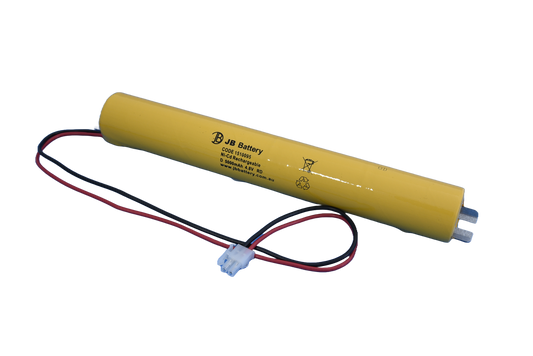 4 cell D5000mAh 4.8V Ni-Cd Standard Temperature Stick Emergency Lighting Battery Pack w/ Connector and Bracket (Clevertronics) image 0