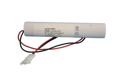 3 cell D4000mAh 3.6V Ni-Cd High Temperature Stick Emergency Lighting Battery Pack w/ Connector (ABB Stanilite) image 1