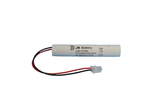 3 cell Sub C 1800mAh 3.6V Ni-Cd High Temperature Stick Emergency Lighting Battery Pack w/ Connector (Clevertronics) image 1