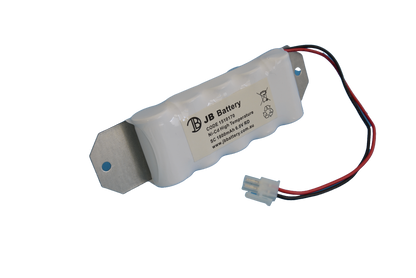 5 cell SC1800mAh 6.0V Ni-Cd High Temperature Side By Side Emergency Lighting Battery Pack w/ Connector and Bracket (Clevertronics) image 0