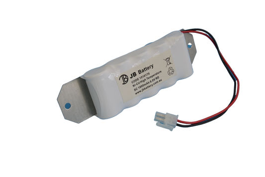 5 cell SC1800mAh 6.0V Ni-Cd High Temperature Side By Side Emergency Lighting Battery Pack w/ Connector and Bracket (Clevertronics) image 0