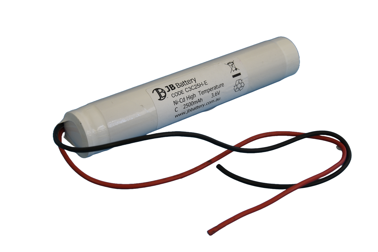 3 cell C2500mAh 3.6V Ni-Cd High Temperature Stick Emergency Lighting Battery Pack image 0
