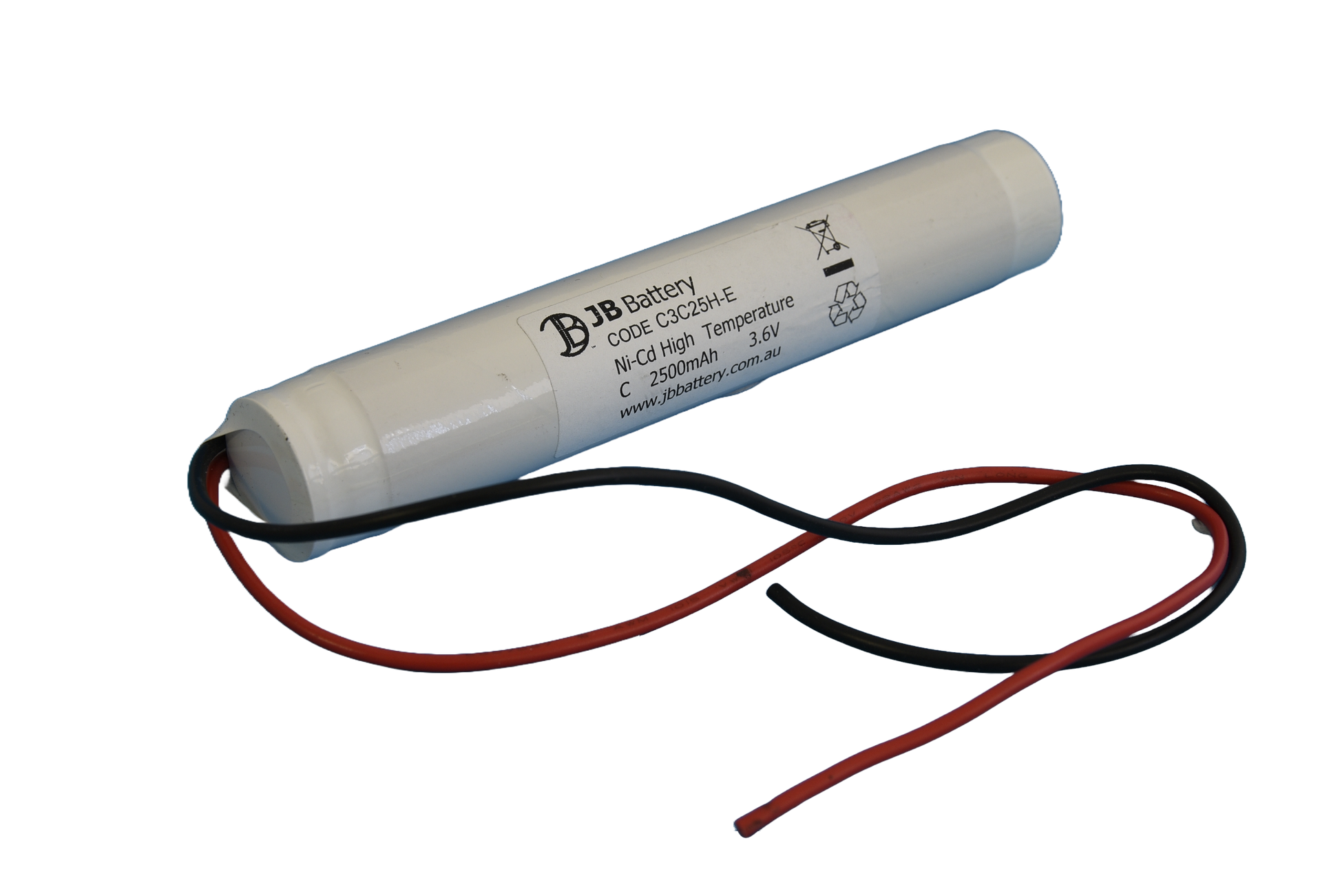 3 cell C2500mAh 3.6V Ni-Cd High Temperature Stick Emergency Lighting Battery Pack image 0