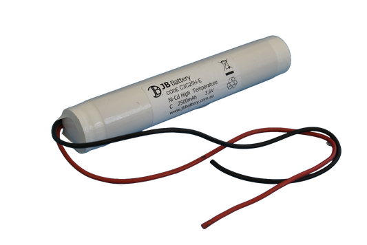 3 cell C2500mAh 3.6V Ni-Cd High Temperature Stick Emergency Lighting Battery Pack image 0