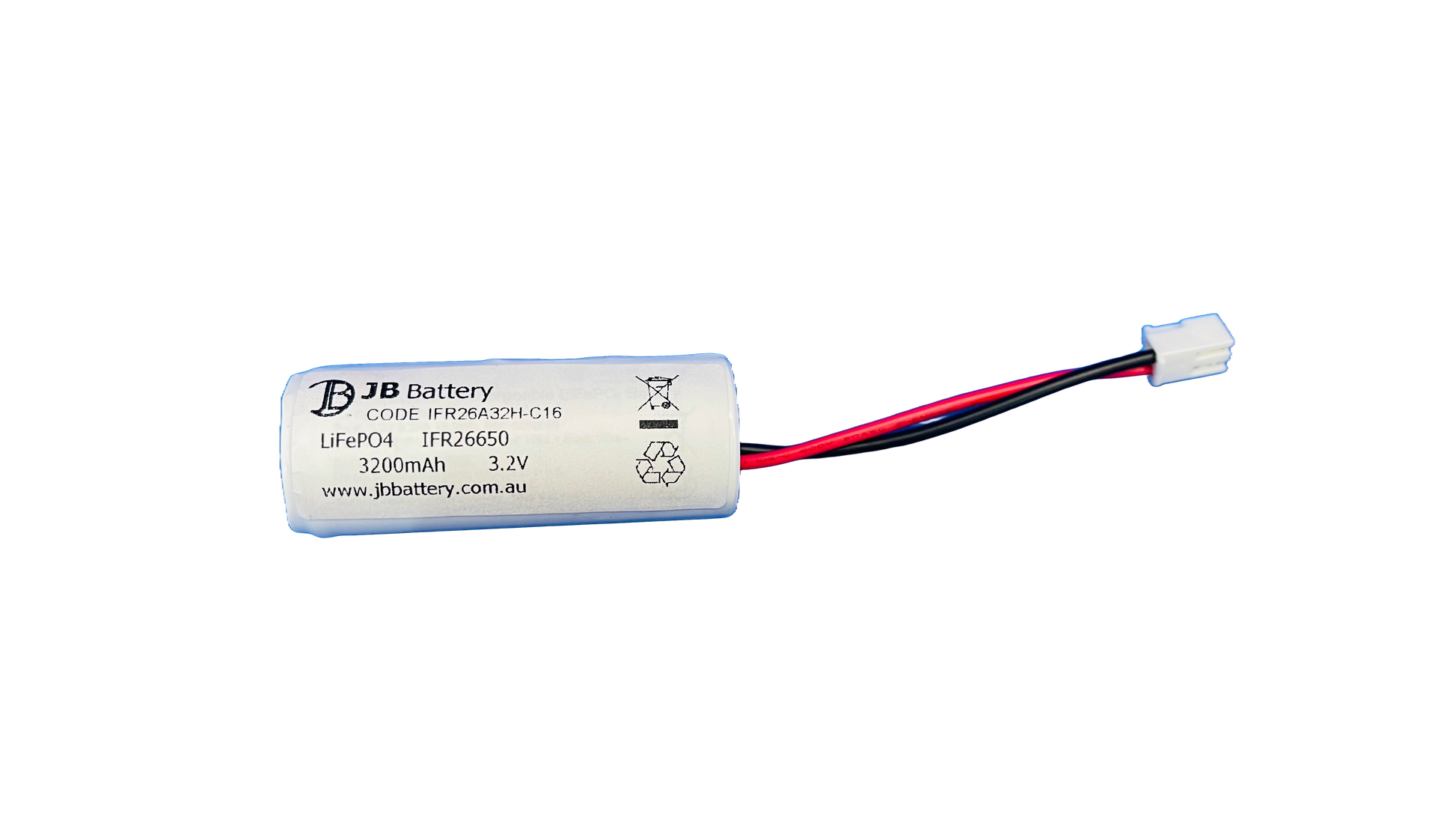 LiFePO4 IFR26650MUB 3.2V 3.2Ah PCB Emergency Lighting Battery Pack w/ Connector (Clevertronics) image 0